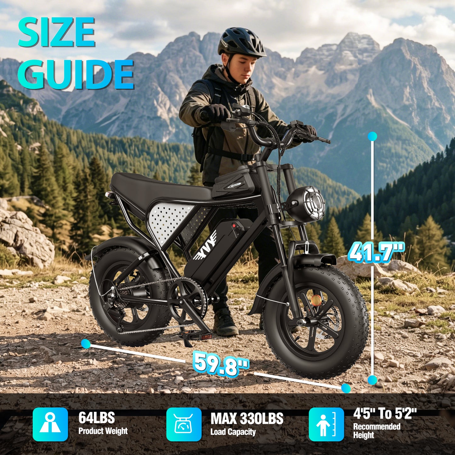 YVY C16 1500W Fat Tire Electric Bicycle