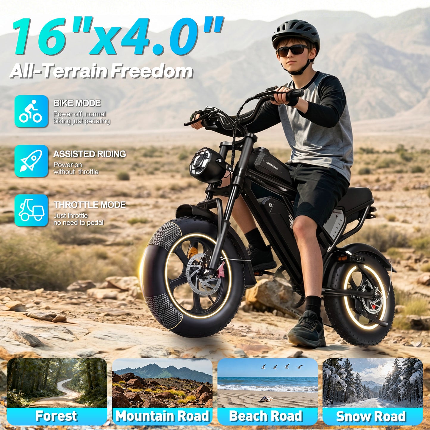 YVY C16 1500W Fat Tire Electric Bicycle