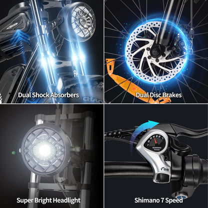 YVY C20 Lite 1000W Fat Tire Electric Bicycle