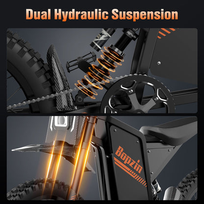 Bopzin Q8 60V 2000W Fat tire mountain electric motorcycle