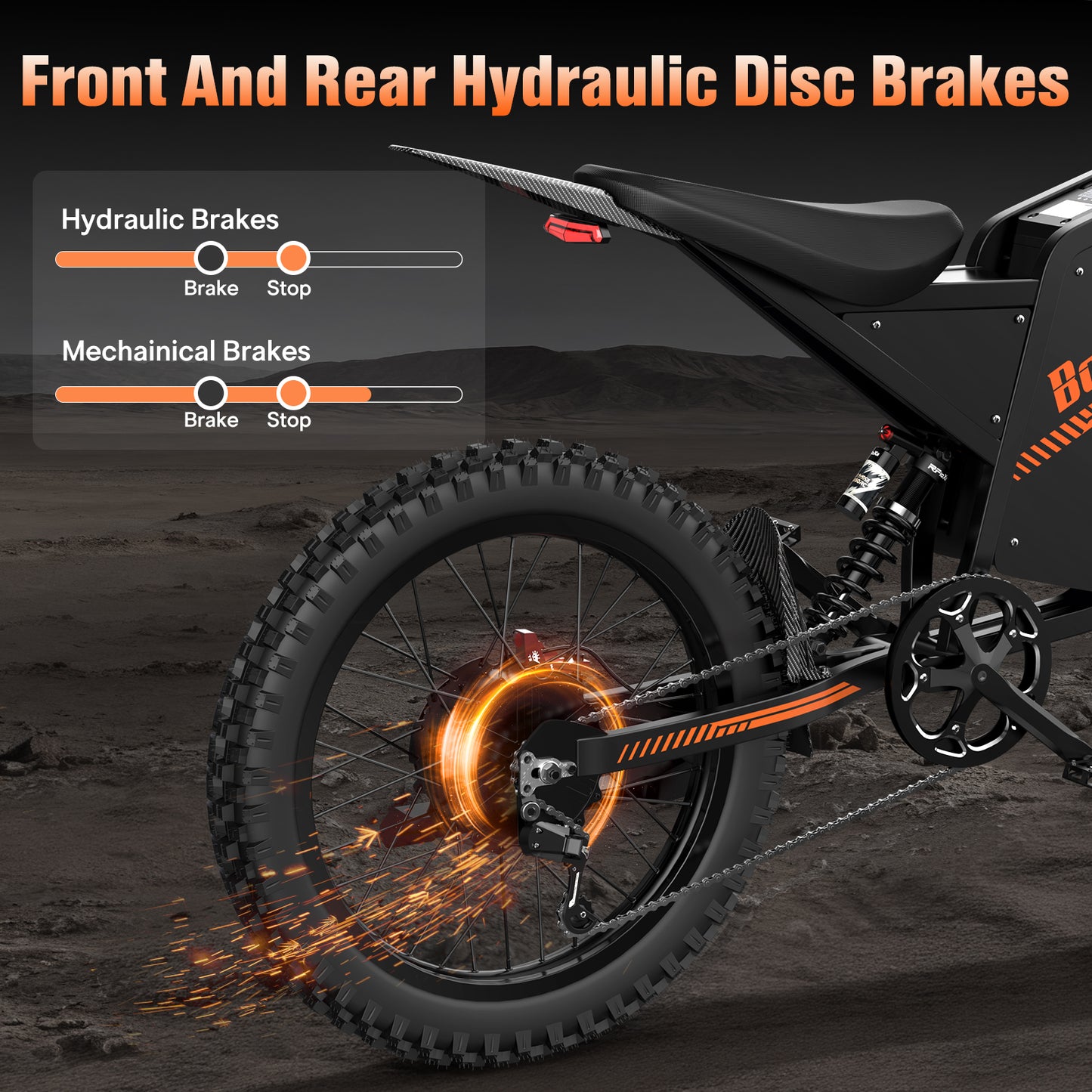 Bopzin Q8 60V 2000W Fat tire mountain electric motorcycle